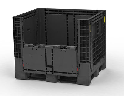 Hudson Exchange 48x40x34" (1800 lb Capacity) Collapsible Bulk Container, Gray