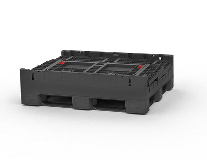 Hudson Exchange 48x40x34" (1800 lb Capacity) Collapsible Bulk Container, Gray