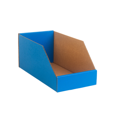 Hudson Exchange 6x12x5.5" (25 Pack) Corrugated Parts Bin Box, Blue