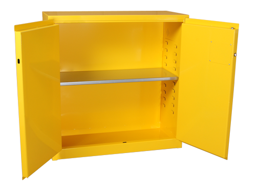 Jamco BS30 43x18x44" (30 Gallon) Safety Steel Metal Flammable Liquid Storage Cabinet with Lockable Self Closing Doors, Non Forkliftable