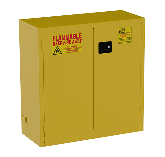 Jamco BS30 43x18x44" (30 Gallon) Safety Steel Metal Flammable Liquid Storage Cabinet with Lockable Self Closing Doors, Non Forkliftable