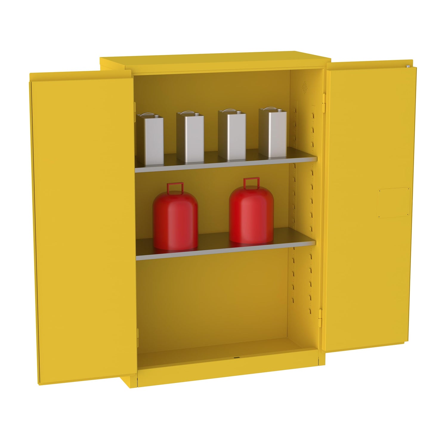 Jamco BS45 43x18x65" (45 Gallon) Safety Steel Metal Flammable Liquid Storage Cabinet with Lockable Self Closing Doors, Non Forkliftable