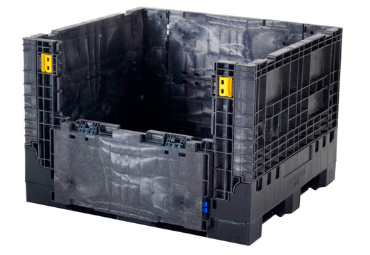 Buckhorn 48x45x34 (2500 lb Capacity) BN-Series Heavy-Duty Collapsible Bulk Container, Black