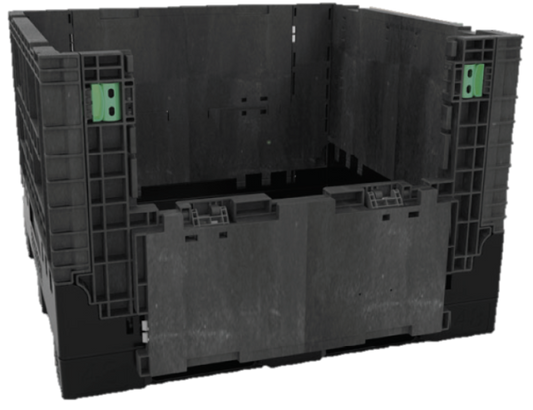 Buckhorn 48 x 45 x 25 (1800 lb Capacity) BR-Series Collapsible Bulk Container, Black