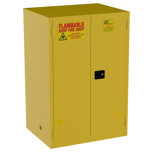 Jamco BS90 43x34x65" (90 Gallon) Safety Steel Metal Flammable Liquid Storage Cabinet with Lockable Self Closing Doors, Non Forkliftable