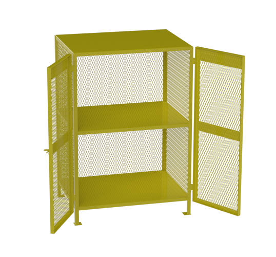 Jamco CA120 50x40x71" (12 to 18 Cylinder) Safety Steel Mesh Metal Flammable Vertical Storage Cylinder Cabinet for Forklift Propane