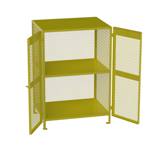 Jamco CA120 50x40x71" (12 to 18 Cylinder) Safety Steel Mesh Metal Flammable Vertical Storage Cylinder Cabinet for Forklift Propane