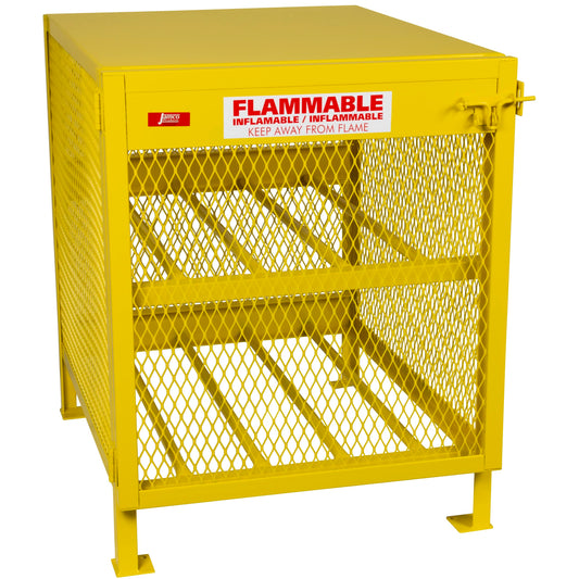 Jamco CH040 33x40x40" (4 Cylinder) Safety Steel Mesh Metal Flammable Horizontal Storage Cylinder Cabinet for Gas & Propane