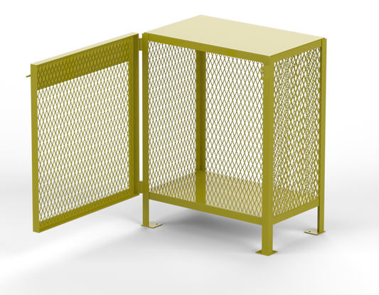 Jamco CW130 33x22x40" (2 Cylinder) Safety Steel Mesh Metal Flammable Vertical Storage Cylinder Cabinet for Gas & Propane