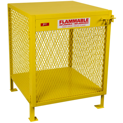 Jamco CW330 33x34x40" (4 Cylinder) Safety Steel Mesh Metal Flammable Vertical Storage Cylinder Cabinet for Gas & Propane