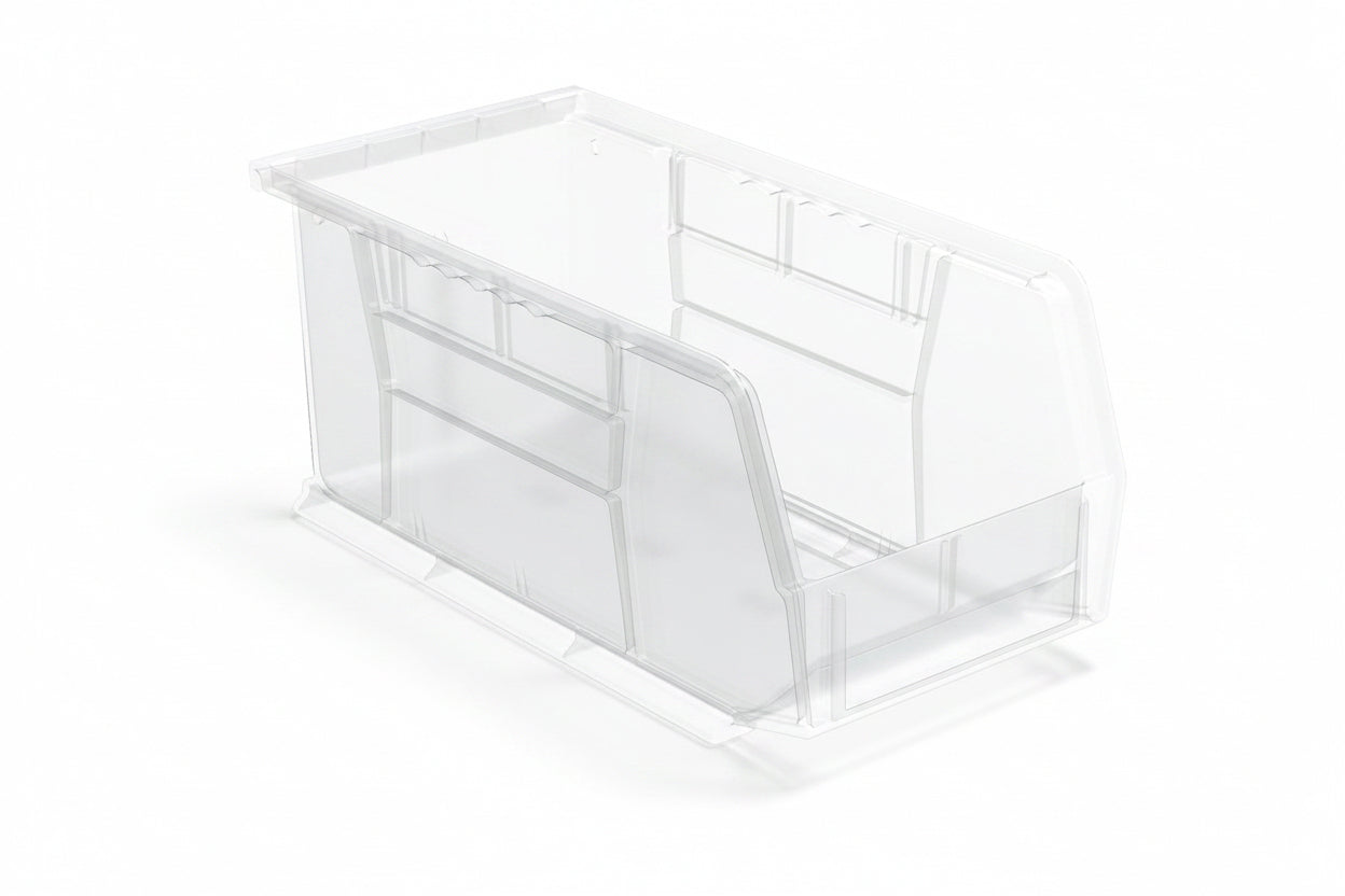 11 x 5.5 x 5" Plastic Stackable Storage Bin and Hanging Container