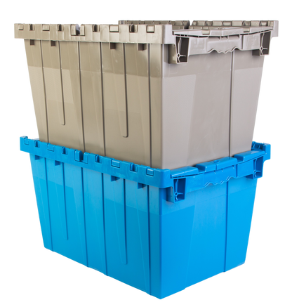 Attached Lid Containers  Heavy-Duty Plastic Totes